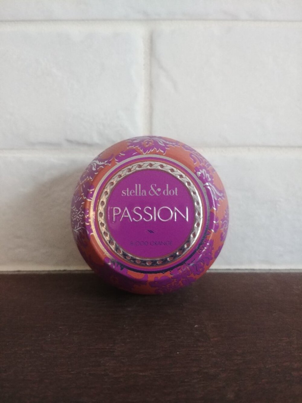 Stella & Dot Passion Blood Orange scented candle 78g soy wax blend New